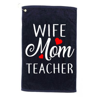 Wife Mom Teacher  Golf Towel