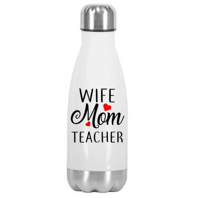 Wife Mom Teacher  Stainless Steel Insulated Water Bottle