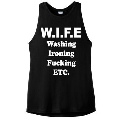 Wife Washing Ironing Fucking .ETC Ladies PosiCharge Tri-Blend Wicking Tank