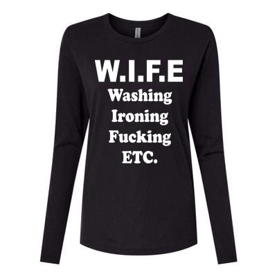 Wife Washing Ironing Fucking .ETC Womens Cotton Relaxed Long Sleeve T-Shirt