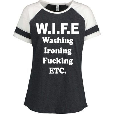 Wife Washing Ironing Fucking .ETC Enza Ladies Jersey Colorblock Tee