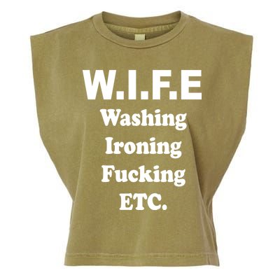 Wife Washing Ironing Fucking .ETC Garment-Dyed Women's Muscle Tee