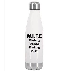 Wife Washing Ironing Fucking .ETC Stainless Steel Insulated Water Bottle