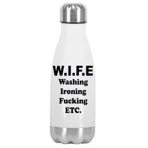 Wife Washing Ironing Fucking .ETC Stainless Steel Insulated Water Bottle