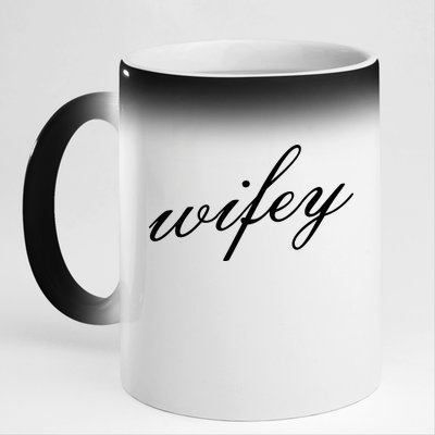 Wifey Logo 11oz Black Color Changing Mug