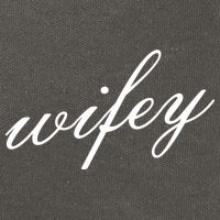 Wifey Logo Cotton Canvas Backpack