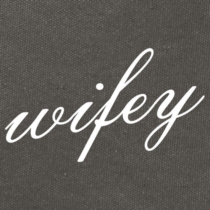 Wifey Logo Cotton Canvas Backpack