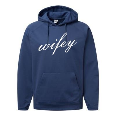 Wifey Logo Performance Fleece Hoodie