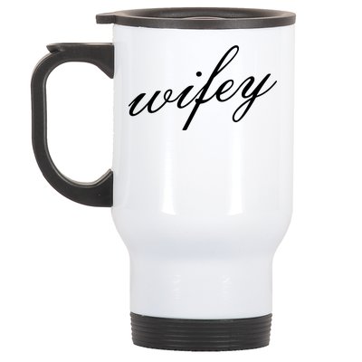 Wifey Logo Stainless Steel Travel Mug