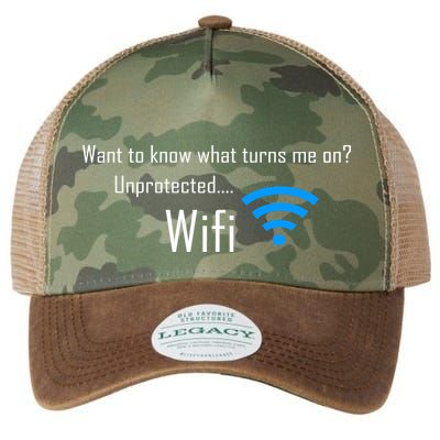 Wifi - Turns Me On Funny Legacy Tie Dye Trucker Hat