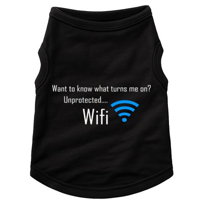 Wifi - Turns Me On Funny Doggie Tank