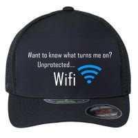 Wifi - Turns Me On Funny Flexfit Unipanel Trucker Cap