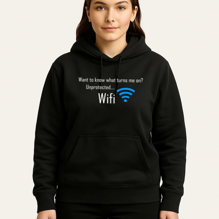 Wifi - Turns Me On Funny Hoodie
