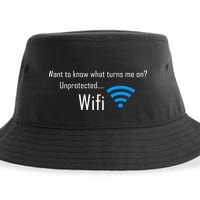 Wifi - Turns Me On Funny Sustainable Bucket Hat