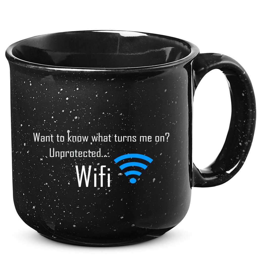 Wifi - Turns Me On Funny 15oz Campfire Ceramic Mug