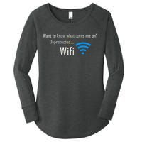 Wifi - Turns Me On Funny Women's Perfect Tri Tunic Long Sleeve Shirt