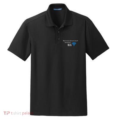 Wifi - Turns Me On Funny Dry Zone Grid Polo