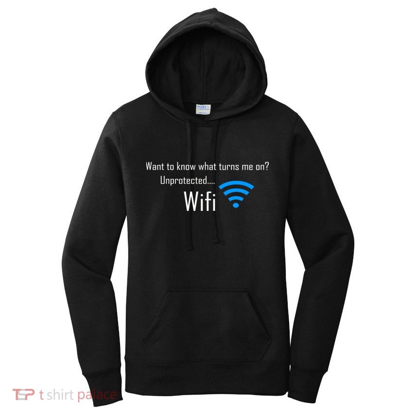 Wifi - Turns Me On Funny Women's Pullover Hoodie