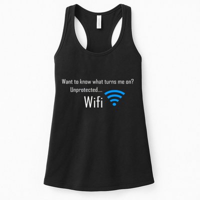 Wifi - Turns Me On Funny Womens Tank Top