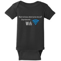 Wifi - Turns Me On Funny Baby Bodysuit
