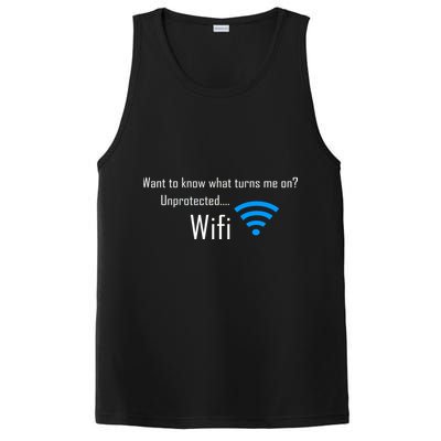 Wifi - Turns Me On Funny PosiCharge Competitor Tank