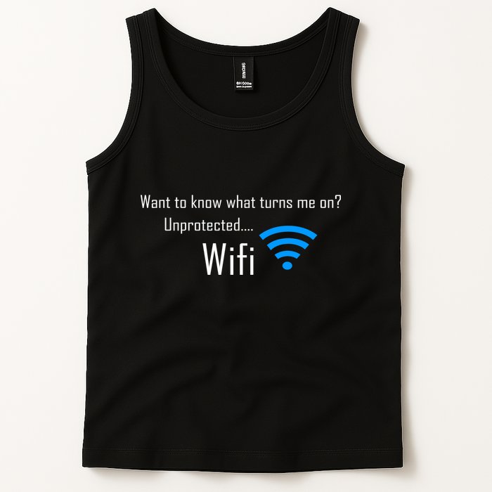 Wifi - Turns Me On Funny Tank Top