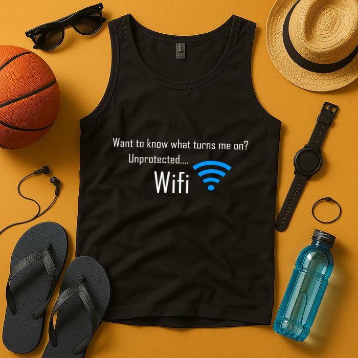 Wifi - Turns Me On Funny Tank Top