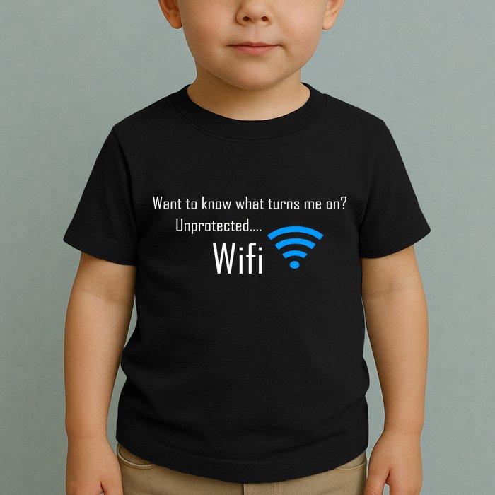 Wifi - Turns Me On Funny Toddler T-Shirt