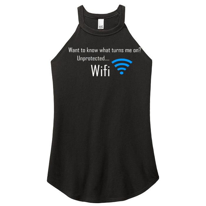 Wifi - Turns Me On Funny Women's Perfect Tri Rocker Tank