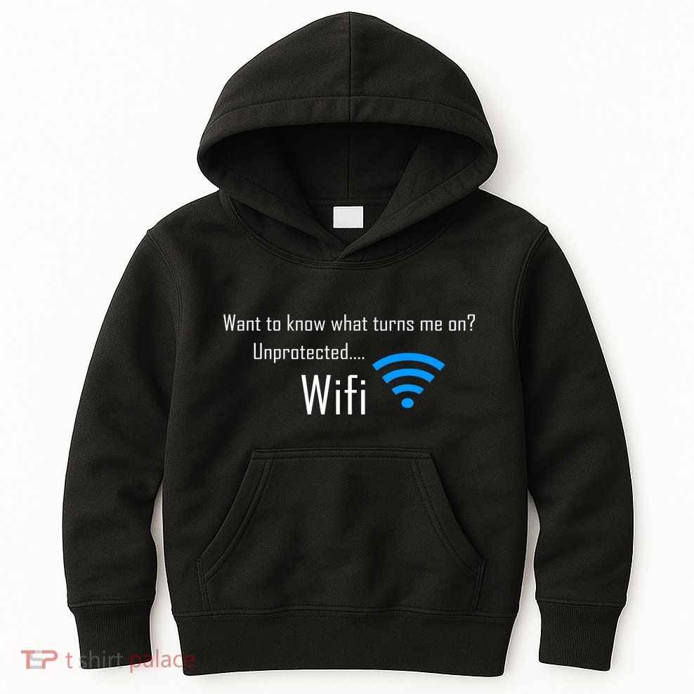 Wifi - Turns Me On Funny Kids Hoodie