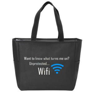 Wifi - Turns Me On Funny Zip Tote Bag