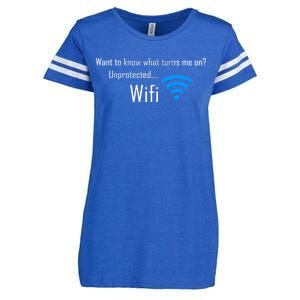 Wifi - Turns Me On Funny Enza Ladies Jersey Football T-Shirt