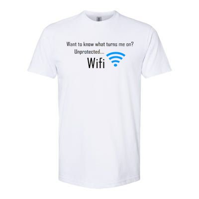 Wifi - Turns Me On Funny Softstyle® CVC T-Shirt