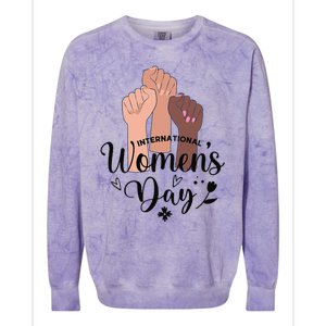 Womens IWD Gender Equality Break The Bias, International Womens Day Colorblast Crewneck Sweatshirt