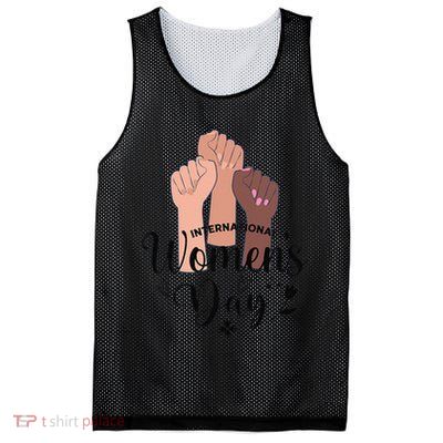Womens IWD Gender Equality Break The Bias, International Womens Day Mesh Reversible Basketball Jersey Tank