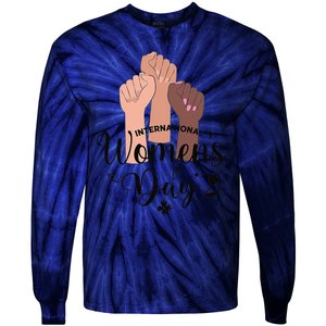 Womens IWD Gender Equality Break The Bias, International Womens Day Tie-Dye Long Sleeve Shirt