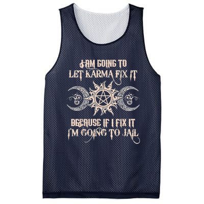 Witch I'm Going To Let Karma Fix It Because If I Fix It Mesh Reversible Basketball Jersey Tank