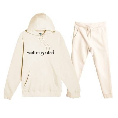 Wait I’m Goated Funny Premium Hooded Sweatsuit Set