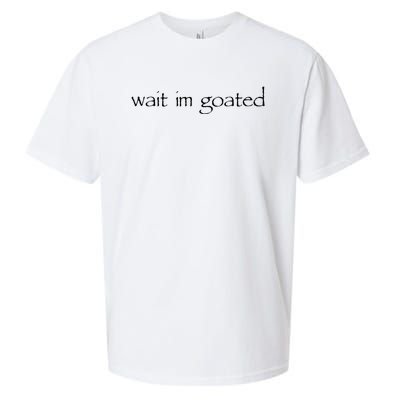 Wait I’m Goated Funny Sueded Cloud Jersey T-Shirt