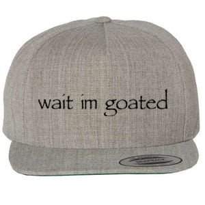 Wait I’m Goated Funny For Men Women Wool Snapback Cap