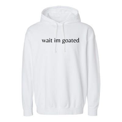 Wait Im Goated Funny Meme Garment-Dyed Fleece Hoodie