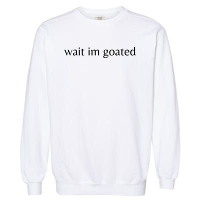 Wait Im Goated Funny Meme Garment-Dyed Sweatshirt