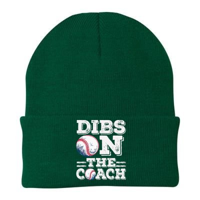 Womens Ive Got Dibs On The Coach Funny Baseball Coach Knit Cap Winter Beanie