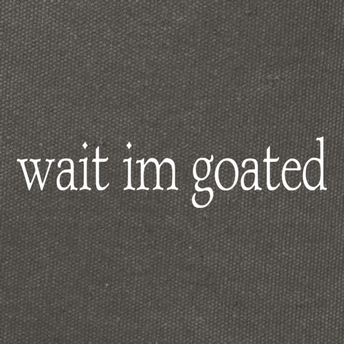 Wait I’m Goated Funny Tee Cotton Canvas Backpack