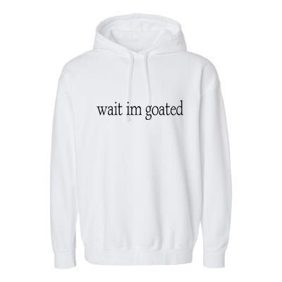 Wait I’m Goated Funny Tee Garment-Dyed Fleece Hoodie