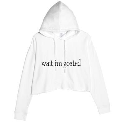 Wait I’m Goated Funny Tee Crop Fleece Hoodie