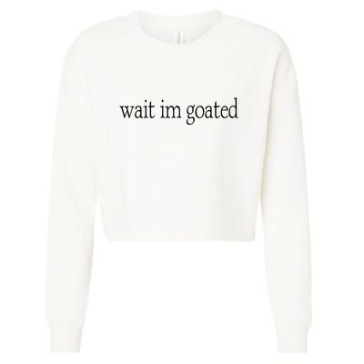 Wait I’m Goated Funny Tee Cropped Pullover Crew