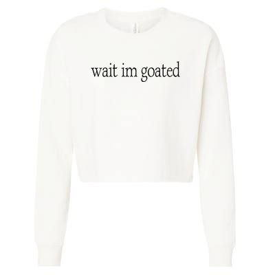 Wait I’m Goated Funny Tee Cropped Pullover Crew