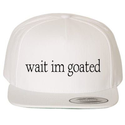 Wait I’m Goated Funny Tee Wool Snapback Cap