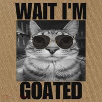 Wait IM Goated Funny Cat Meme Wearing Black Glasses Cotton Canvas Backpack